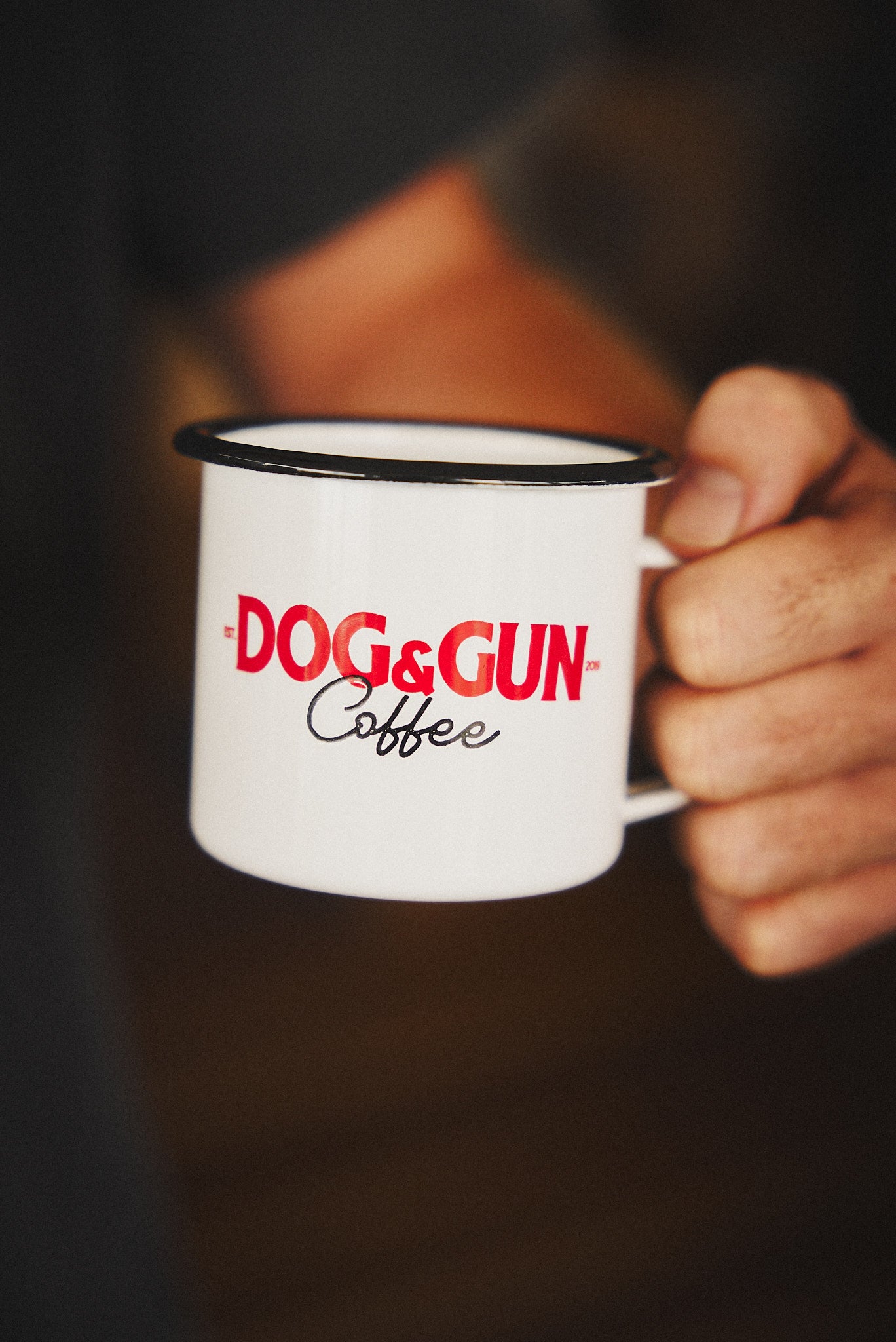 Dog & Gun Enamel Mug