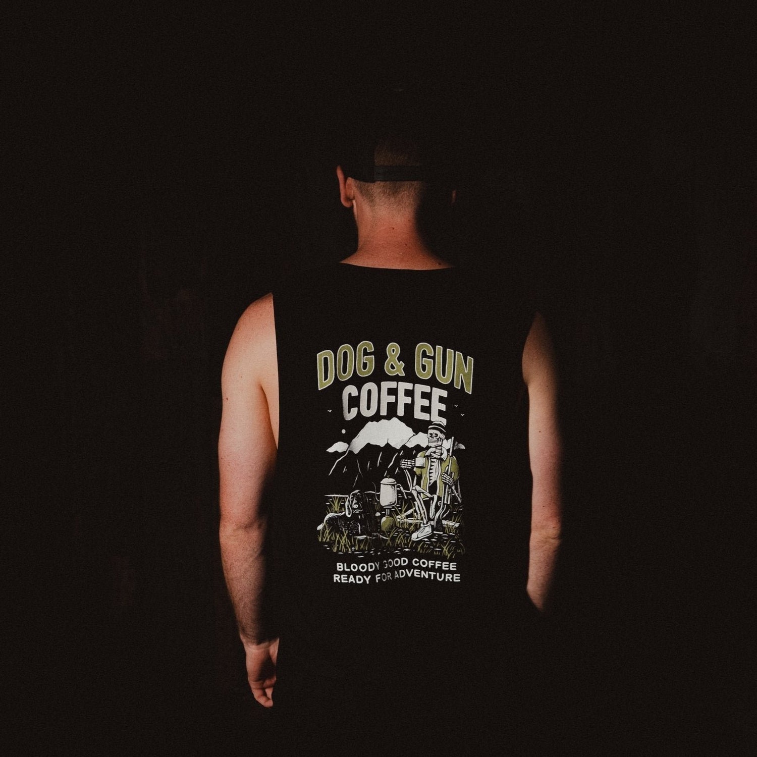 Camp Brew Muscle Tank - Dog & Gun Coffee