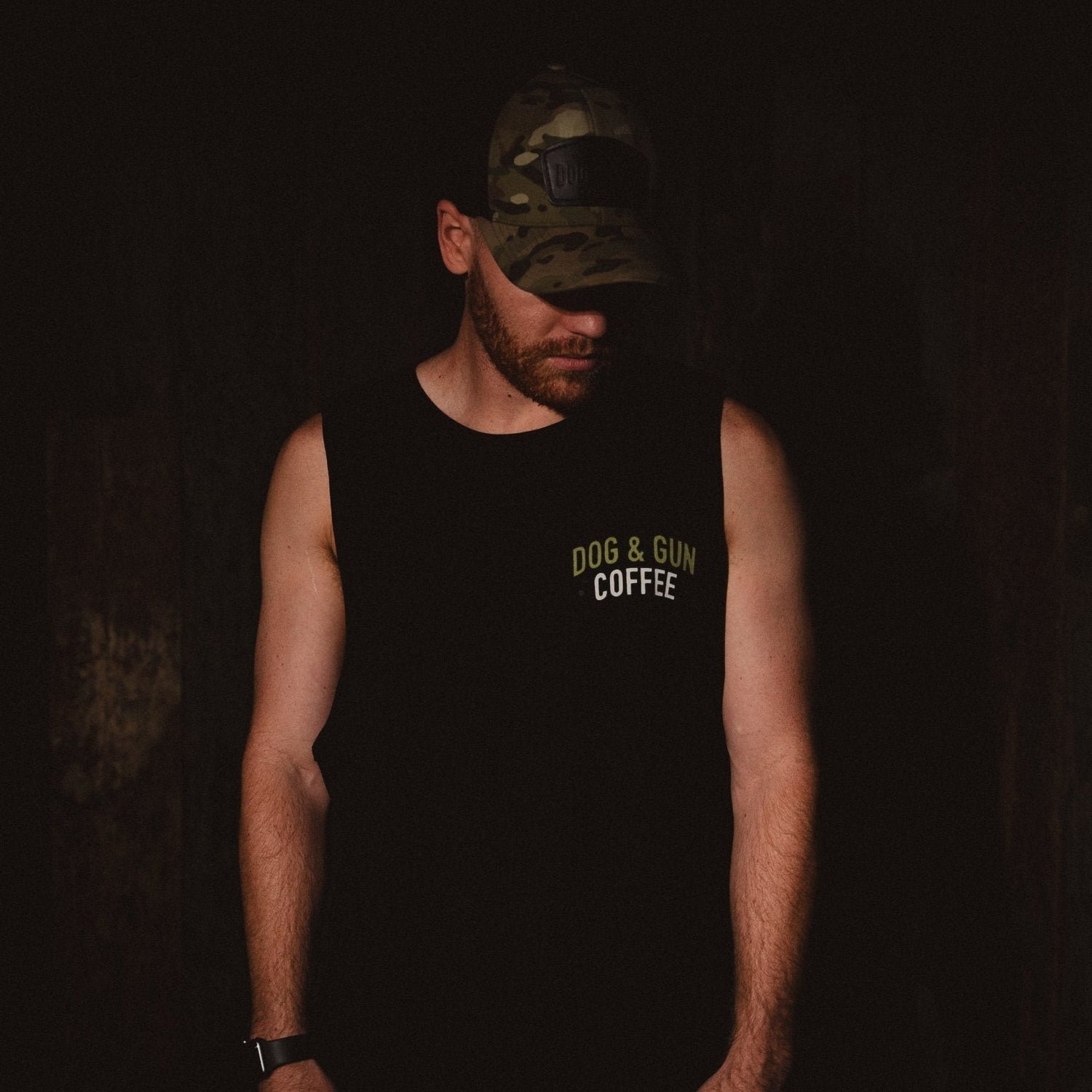 Camp Brew Muscle Tank - Dog & Gun Coffee