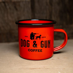 Dog & Gun Enamel Mug - Outback Red - Dog & Gun Coffee