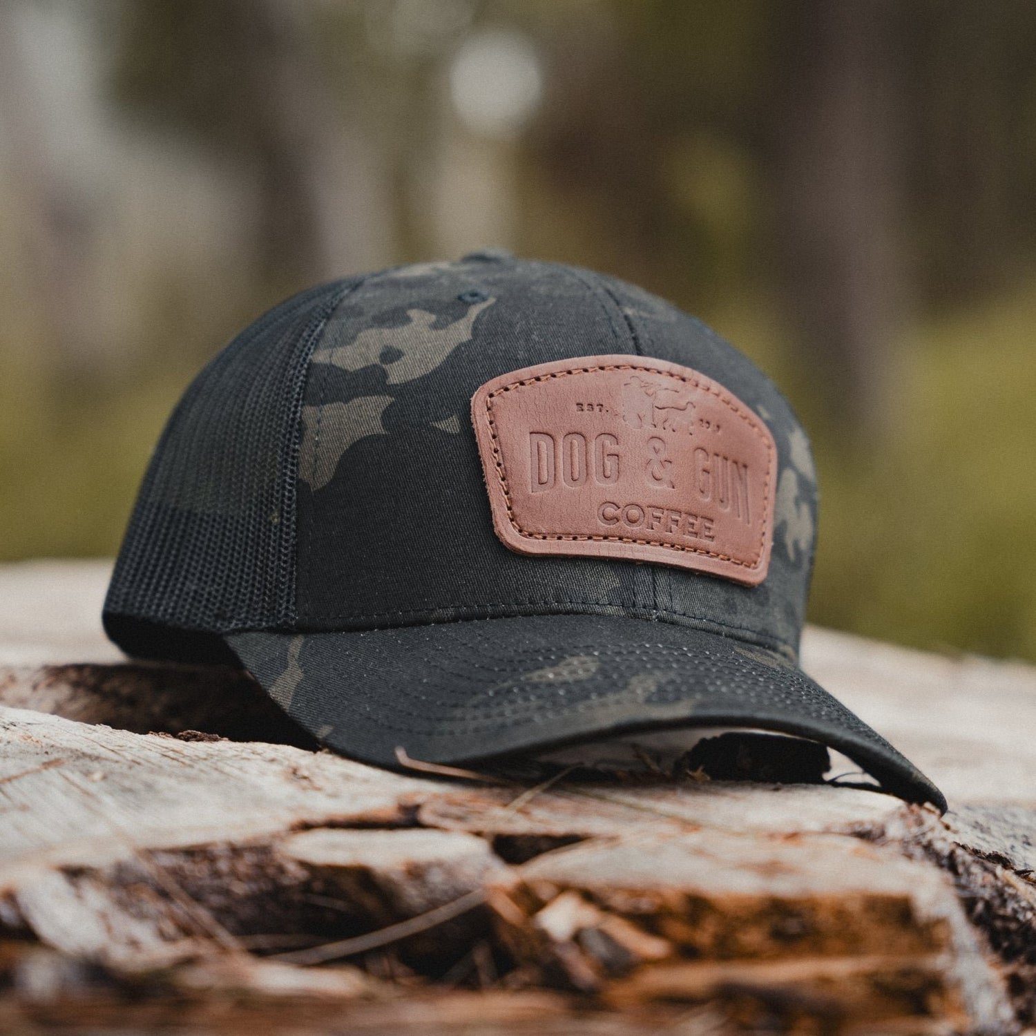 Dog & Gun Premium Leather Trucker Cap - Dog & Gun Coffee