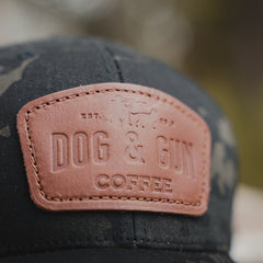 Dog & Gun Premium Leather Trucker Cap - Dog & Gun Coffee