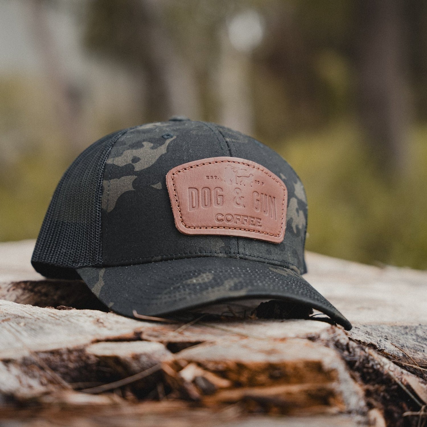 Dog & Gun Premium Leather Trucker Cap - Dog & Gun Coffee