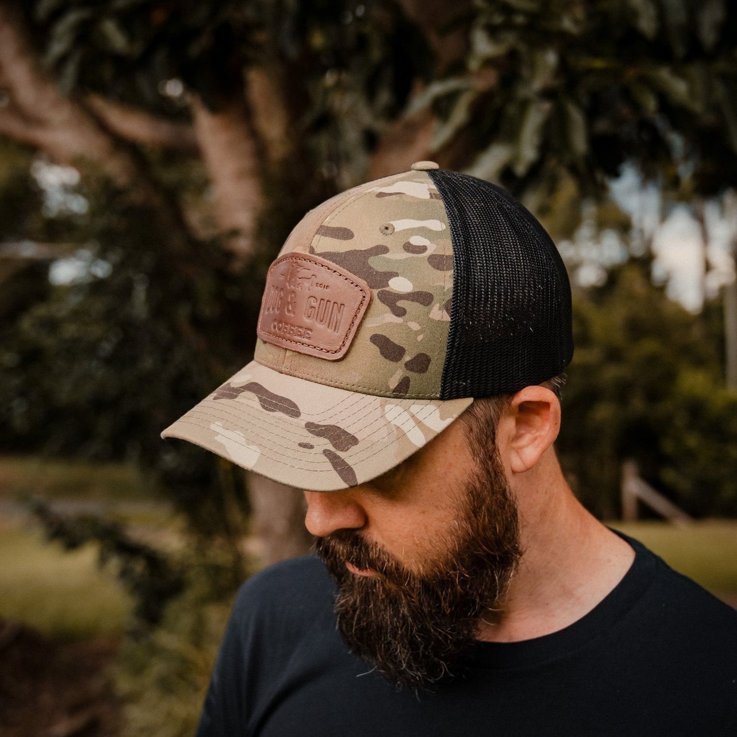 Dog & Gun Premium Leather Trucker Cap - Dog & Gun Coffee